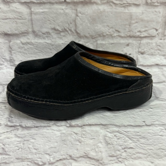 Vintage Cole Haan Country Platform Mule Clogs Womens 6.5 B  Suede Slip On Shoes - Picture 1 of 7